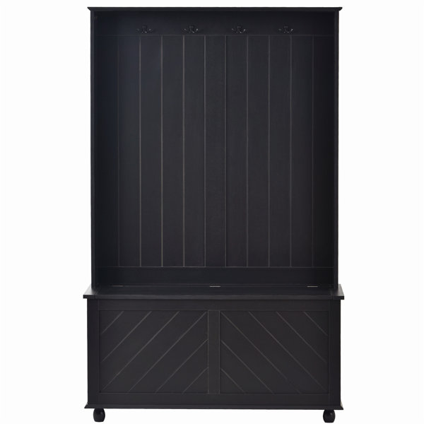 Canora Grey Winfall 40.1'' Wide Hall Tree with Bench and Shoe Storage